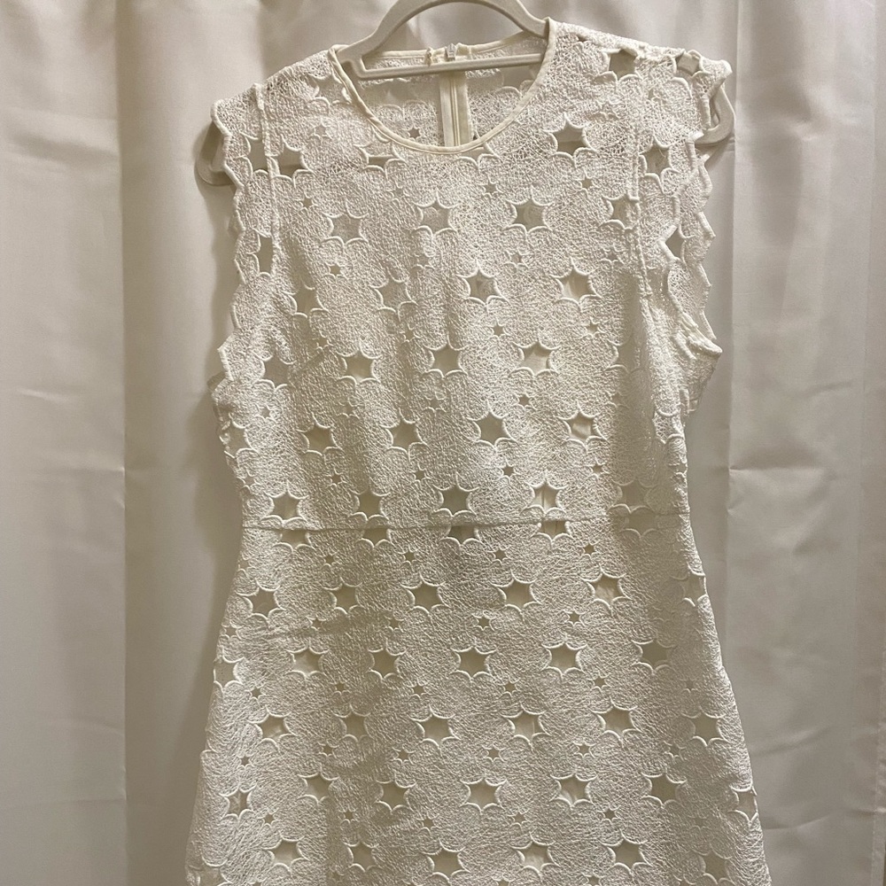 White Star Pattern Cut out Dress